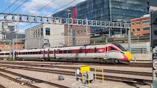 LNER AZUMAs nos 801201 amp 800106  London Kings Cross 1S21 amp 1A29 17092024 [upl. by Yerfoeg]