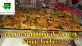 Gratin de pomme de terre et viande hachée Recette simple et rapide [upl. by Bergman]