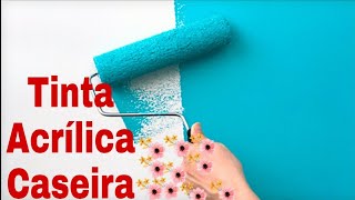 Tinta Acrílica Caseira para Parede com 3 Materias [upl. by Onairotciv]