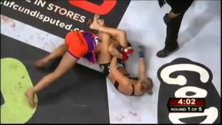 Miesha Tate vs Ronda Rousey Strikeforce [upl. by Ahsiekim]