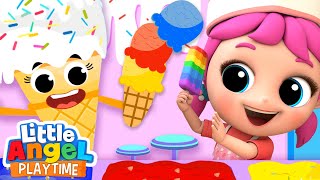 Visiting The Ice Cream Shop  Little Angel Kids Songs amp Nursery Rhymes [upl. by Helms]