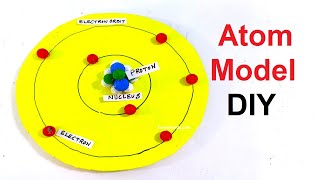 how to make a atom model science project  Bohr atomic model  atomic structure  howtofunda [upl. by Oigufer16]