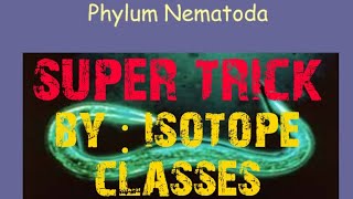 Phylum  Aschelminthes NCERT short trick [upl. by Enirehtacyram]