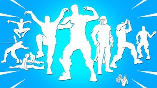 Top 25 Popular Fortnite Dances With Best Music Tunak Tunak Tun The Crane Kick Frolic Its you [upl. by Llatsyrk]