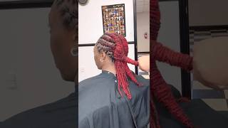 Full Styling Video locs dreads locstyles frenchbraid fishtailbraid barrelroll redhair [upl. by Temme825]