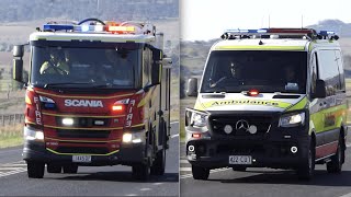 QFRS  312A Responding  QAS  306925 and 301137 Responding  Cambooya [upl. by Andrews]