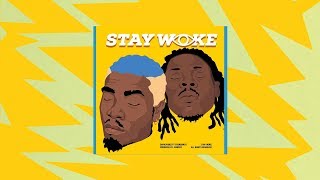 Darkovibes  Stay Woke ft Stonebwoy Lyrics Video [upl. by Nnyllatsyrc]