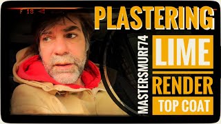 LIME RENDER TOP COAT how to plaster plastering plastering for beginners [upl. by Ssidnac256]