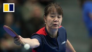 Table tennis player makes Olympic debut at age 58 [upl. by Amii]