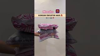 Meesho finds korean Sweater 🎀 outfitideas meesho meeshohaul fashion viralshort trendingshorts [upl. by Mehta]