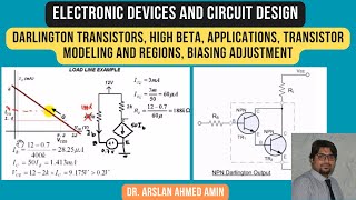 Darlington Transistors High Beta Applications Transistor Modeling and Regions Biasing Adjustment [upl. by Daphene]