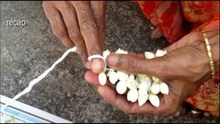 Create a Beautiful Flower Garland Learn the Traditional Way to String Flowers with Threads [upl. by Irahc]