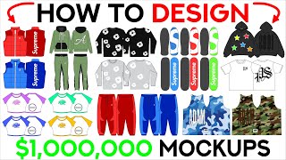 HOW TO DESIGN CLOTHING MOCKUPS FOR YOUR BRAND 2024 WALKTHROUGH [upl. by Lolande]