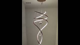 WOMO Spiral Foyer ChandelierWM2246 foyerdesign staircasedesign interiordesign homdecor [upl. by Catlee]