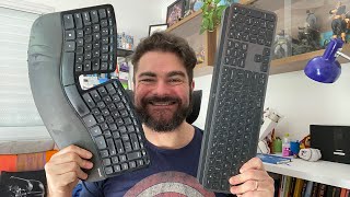 Comparativo de teclados Microsoft Sculpt Logitech MX Keys e G 915 [upl. by Ahtelahs211]