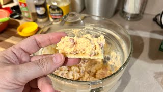 Homemade Pimento Cheese  fast easy and delicious inthekitchenwithtabbi cheese [upl. by Seditsira]