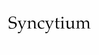 How to Pronounce Syncytium [upl. by Alrahc]