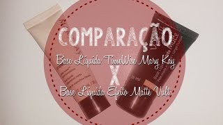 Comparação Base Vult Efeito Matte x TimeWise Mary Kay [upl. by Yancy]