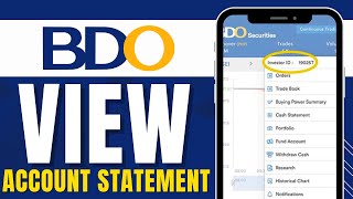 HOW TO VIEW STATEMENT OF ACCOUNT IN BDO ONLINE Easy [upl. by Cherise]