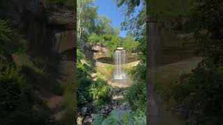 Minnehaha Falls 💦🥾GIANT WATERFALL in Minneapolis Minnesota waterfall urban hiking [upl. by Nallak]