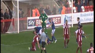 Ian Hendersons goal v Cheltenham Town 191013 [upl. by Nylekoorb]