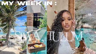 WEEK IN MY LIFE IN TULUM  VACA VLOG spa beach cenote etc [upl. by Aynam933]