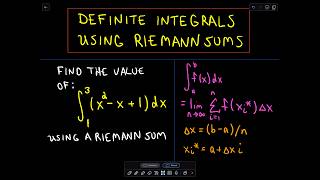 ❖ Calculating a Definite Integral Using Riemann Sums  Part 1 ❖ [upl. by Kantos]