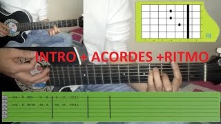 Piso 21  Dejala que vuelva Tutorial en guitarra  INTRO [upl. by Sarina]