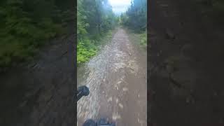 The trail in Glebovka Exit from the mountain to the village euc monoenduro enduro monocross [upl. by Eneli401]