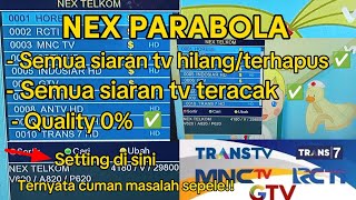 CARA MENGATASI NEX PARABOLA PROGRAM TIDAK ADA SERTA TIDAK ADA SINYAL [upl. by Kirtap316]