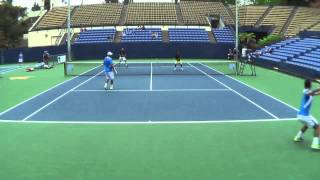 04 13 2013 UCLA Vs Oregon mens tennis doubles [upl. by Aivekahs]