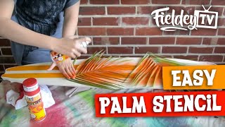 How to do an easy retrostyle palm stencil for your skateboard deck [upl. by Konstance]