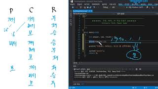 c언어 강좌 콘솔창 게임 만들기  가위바위보 게임 2편  기본로직 [upl. by Akitnahs]
