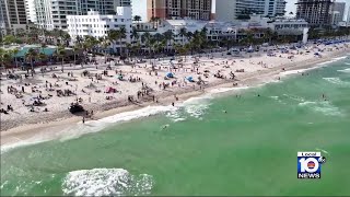 Spring Break crowds growing in Fort Lauderdale [upl. by Ahsennek]