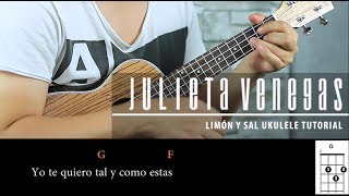 Julieta Venegas  Limón y Sal UKULELE Tutorial Express  PLAY ALONG  Acordes [upl. by Stroud]