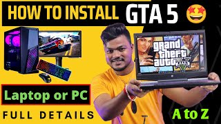 How To Install Gta 5 In Laptop Or Pc  Gta 5 Install In Laptop Pc Full Process In Hindi [upl. by Anecuza]