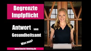 Einrichtungsbezogene Imfpflicht  Antwort vom Gesundheitsamt Was nun [upl. by Griggs]