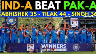 INDIAA BEAT PAKA  T20 EMERGING ASIA CUP 2024  PAK MEDIA CRYING REACTIONS [upl. by Arolf937]