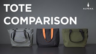 ALPAKA Tote Comparison Elements Tote vs Metro tote vs Bravo Tote [upl. by Eggett]