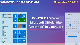 Windows 10 1909 November 2019 Update Download ISO 18363476 from Microsoft 19H2 2 Method 2020 [upl. by Ramraj]