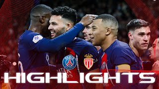 HIGHLIGHTS  PSG 52 MONACO  ⚽️ GRAMOS MBAPPÉ DEMBÉLÉ VITINHA amp KOLO MUANI  PSGASM [upl. by Adnawaj484]