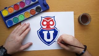 How to draw the Club Universidad de Chile logo  Cómo dibujar logotipo Universidad de Chile [upl. by Anwaf528]