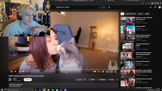 xQc reacts to Alinity throwing her cat [upl. by Chelsae]