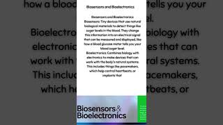 Biosensors and Bioelectronics [upl. by Novla204]