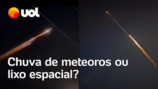 Chuva de meteoros ou lixo espacial Fenômeno com bolas de fogo ilumina o céu do Nordeste [upl. by Osithe]