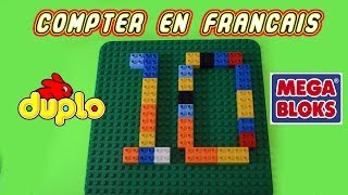 Counting to 10 in French for children w LEGO Duplo numbers les chiffres en francais 110 [upl. by Tonkin]