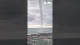 Colossal tornado swirls off coast of Northern Cyprus shorts [upl. by Anitsyrhc]