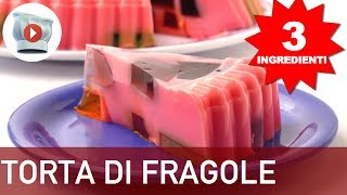 Torta di Fragole  con Solo 3 Ingredienti [upl. by Uy]