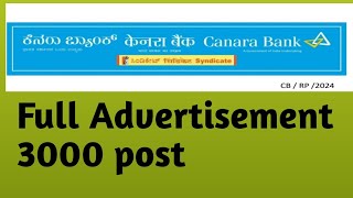 canra bank full advertisement 2024 [upl. by Henke]