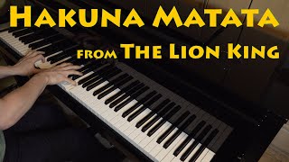 Hakuna Matata from The Lion King – Piano cover [upl. by Nyltak691]